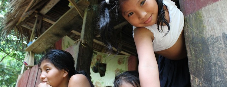 Village girl in her hut