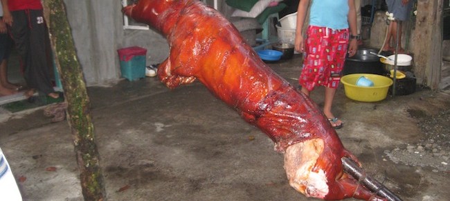 Pig roast in the Philippines