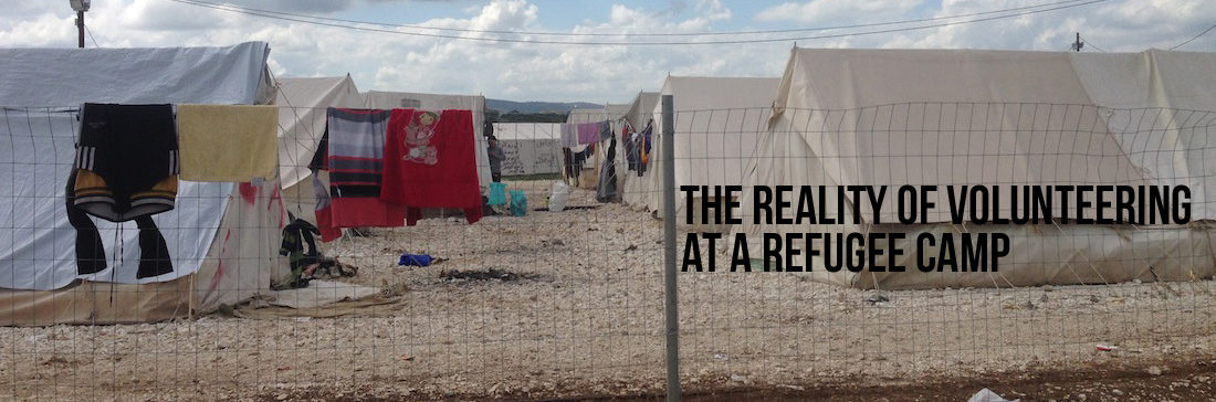 volunteering at a refugee camp