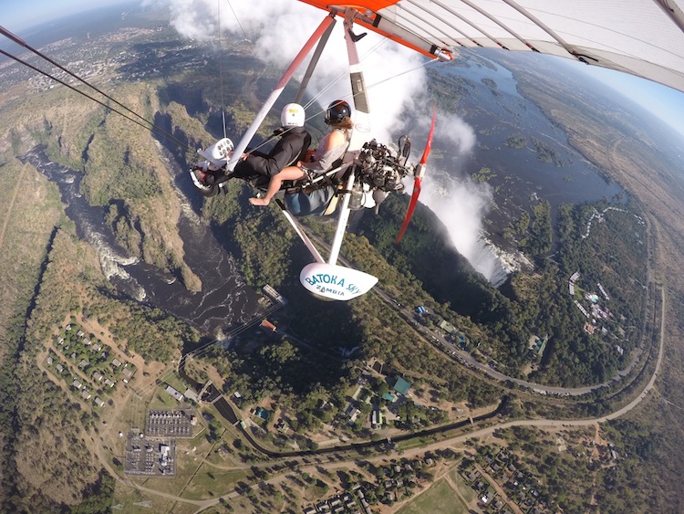 Microlight flight over Victoria Falls