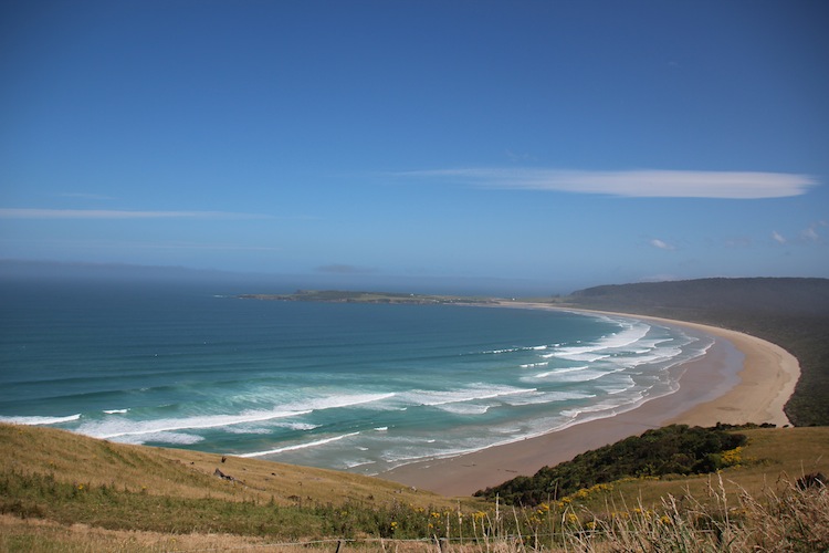 bay in Catlins New Zealand