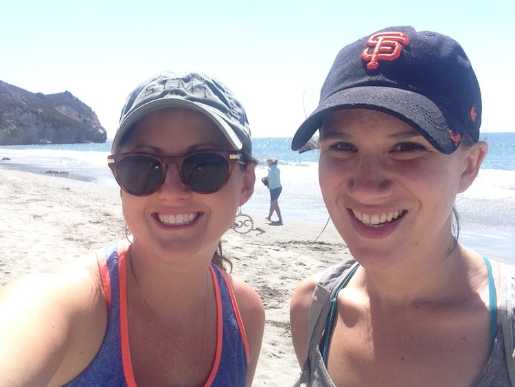 beach strolling with friends